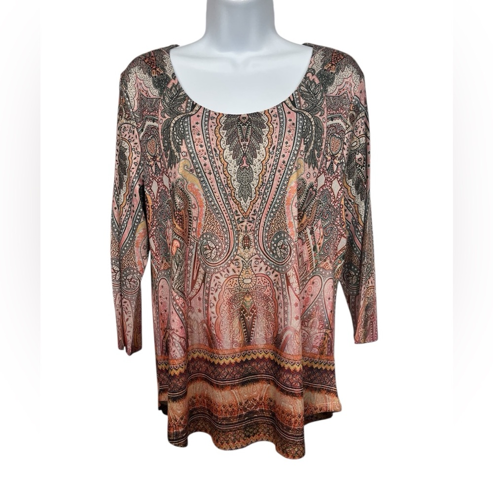 One World knit top size large